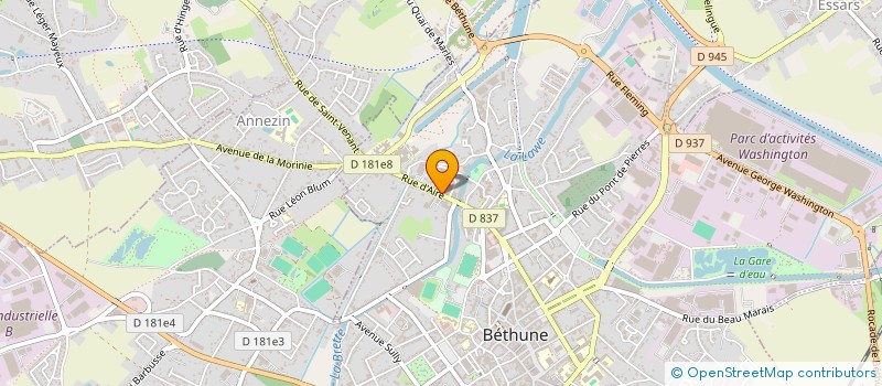 localisation de l'entreprise CYCLE 2000 à BETHUNE