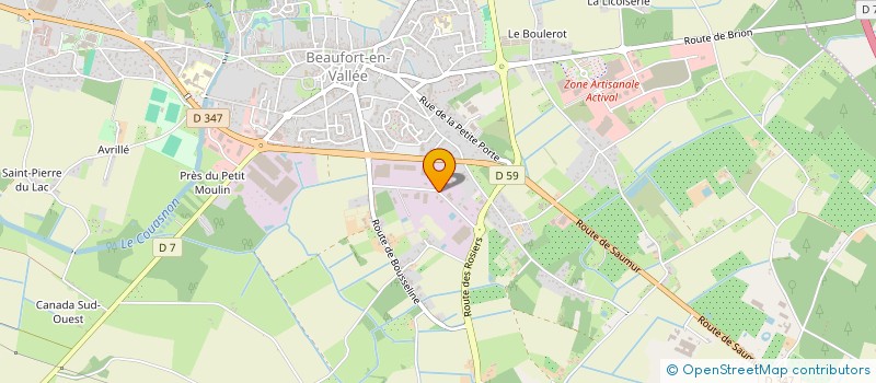 localisation de l'entreprise CYCLE FARMS  BEAUFORT-EN-ANJOU