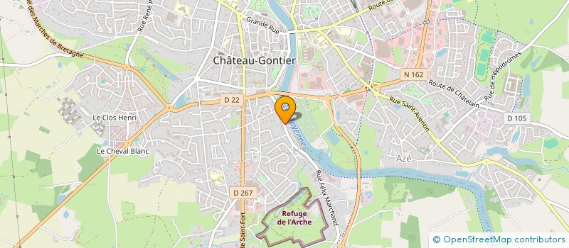 localisation de l'entreprise CYCLEAM à CHATEAU-GONTIER-SUR-MAYENNE