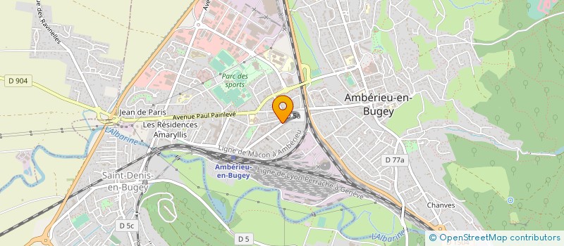 localisation de l'entreprise CYCLECO à AMBERIEU-EN-BUGEY