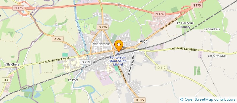 localisation de l'entreprise CYCLERIE BAZIRE  PONTORSON