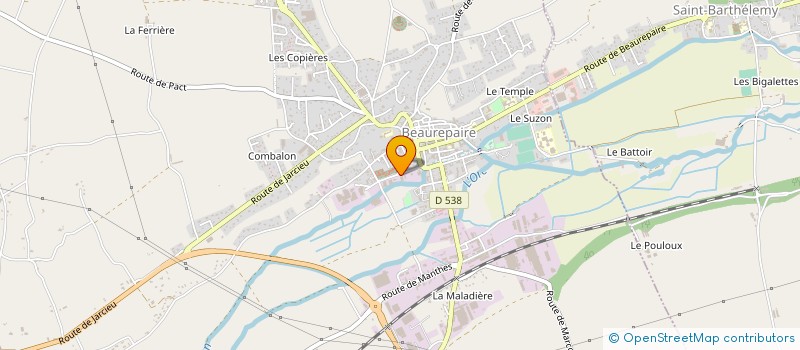 localisation de l'entreprise CYCLES ARGOUD à BEAUREPAIRE