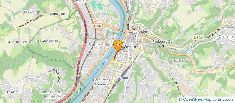 localisation de l'entreprise CYCLES BLAIN VIENNE SUD à VIENNE