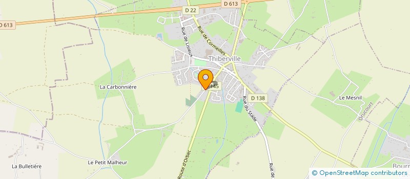 localisation de l'entreprise CYCLES BRUNO THOUROUDE  THIBERVILLE