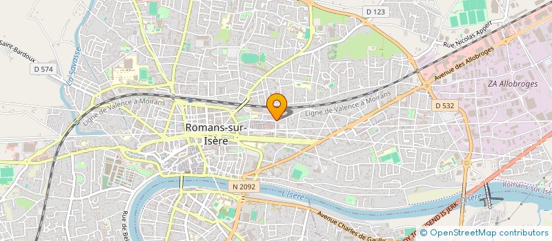 localisation de l'entreprise CYCLES CASSESE à ROMANS-SUR-ISERE