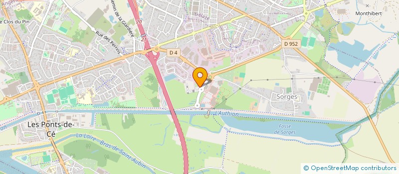 localisation de l'entreprise CYCLES CESBRON ANGERS à LES PONTS-DE-CE