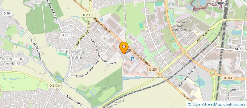 localisation de l'entreprise CYCLES ET SPORTS TILLY  CHANTELOUP-EN-BRIE