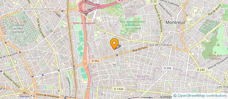 localisation de l'entreprise CYCLES LOUIS à MONTREUIL