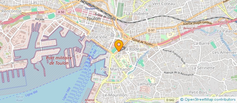 localisation de l'entreprise CYCLES MERHAND  TOULON