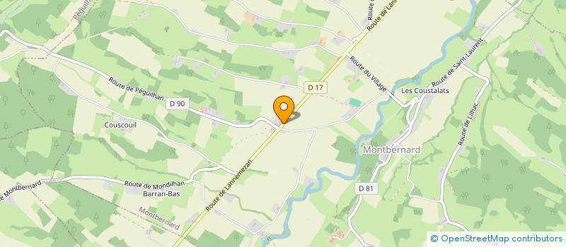 localisation de l'entreprise CYCLES - MOTOCULTURE DESPAX  MONTBERNARD