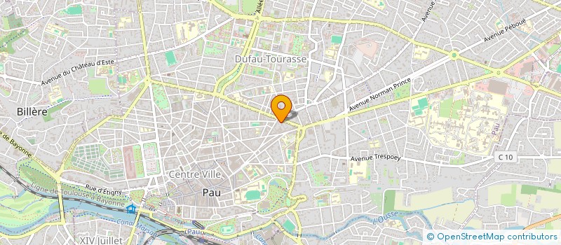 localisation de l'entreprise CYCLES YOHAN 64 à PAU