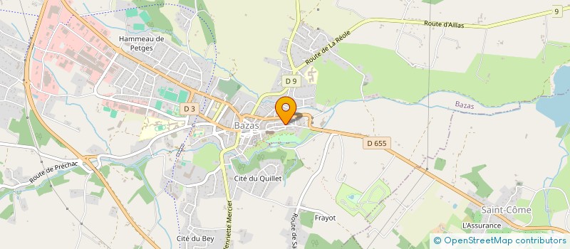 localisation de l'entreprise CYCLISME SUD GIRONDE  BAZAS