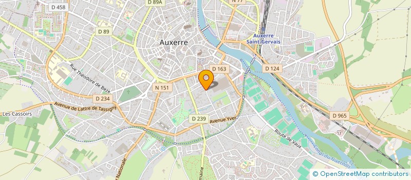 localisation de l'entreprise CYCLO CLUB AMBULANCES AUXERROISES à AUXERRE
