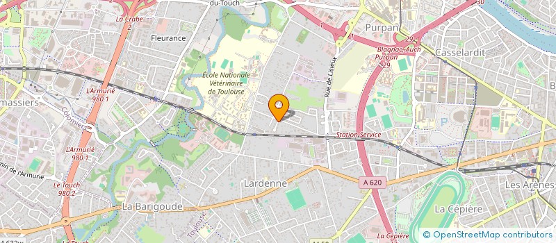 localisation de l'entreprise CYCLO CLUB LARDENNE SUD à TOULOUSE