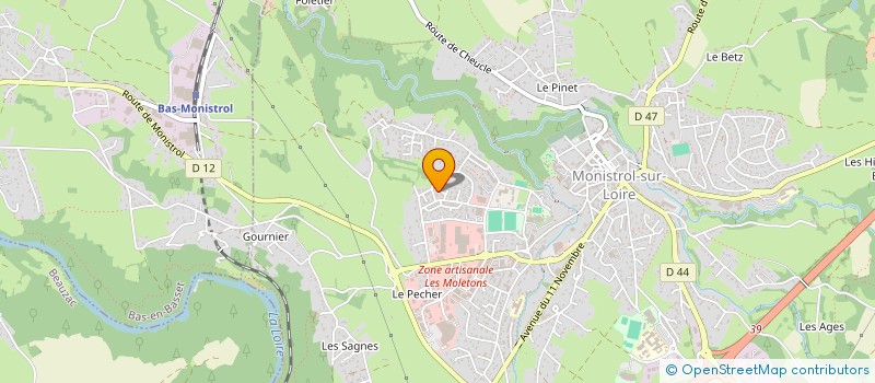 localisation de l'entreprise CYCLO CLUB MONISTROL SUR LOIRE à MONISTROL-SUR-LOIRE