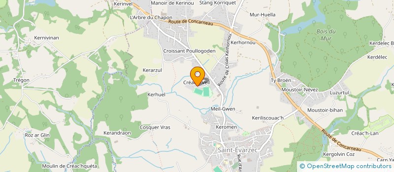 localisation de l'entreprise CYCLO CLUB SAINT EVARZEC  SAINT-EVARZEC