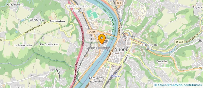 localisation de l'entreprise CYCLO CLUB SAINTE COLOMBE SAINT ROMAIN EN GAL  SAINTE-COLOMBE