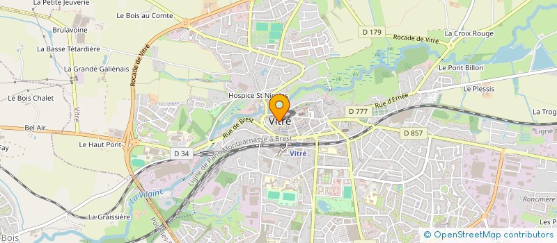 localisation de l'entreprise CYCLO CLUB VITREEN  VITRE