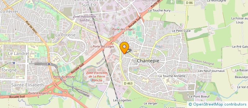 localisation de l'entreprise CYCLO SPORT LANGOURLANAIS  CHANTEPIE