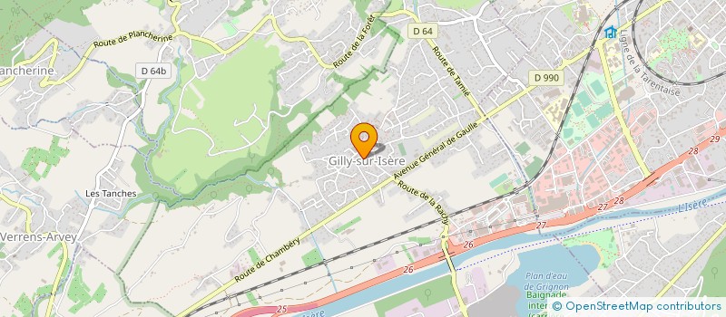 localisation de l'entreprise CYCLO VTT GILLERAIN  GILLY-SUR-ISERE