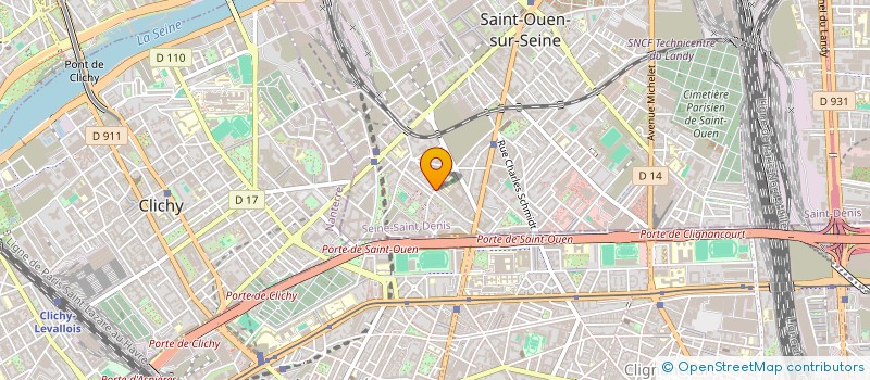 localisation de l'entreprise CYCLODONIA à SAINT-OUEN-SUR-SEINE