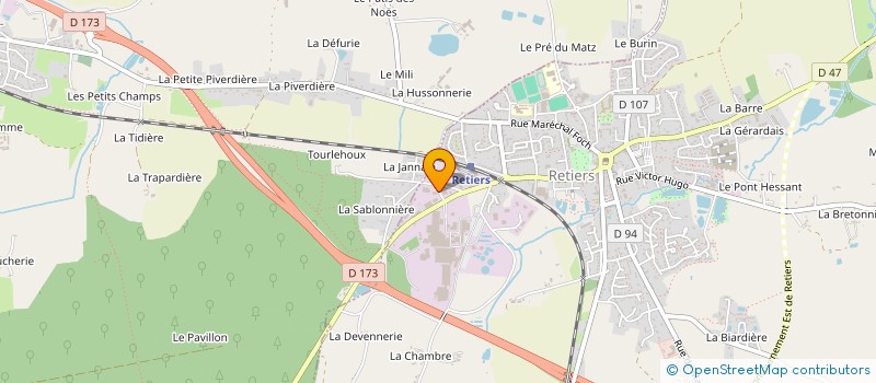 localisation de l'entreprise CYCLOMOB RETIERS  RETIERS