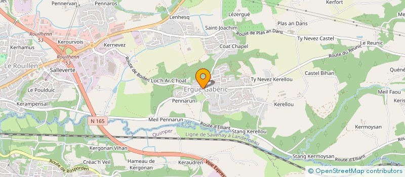 localisation de l'entreprise CYCLOS RANDONNEURS GABERICOIS  ERGUE-GABERIC