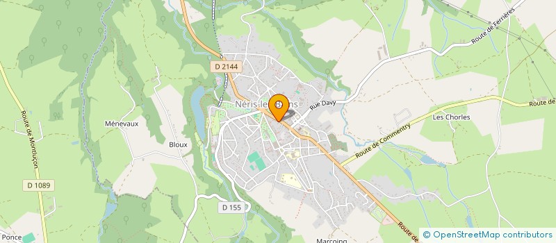 localisation de l'entreprise CYCLOS TOURISTES NERISIENS  NERIS-LES-BAINS