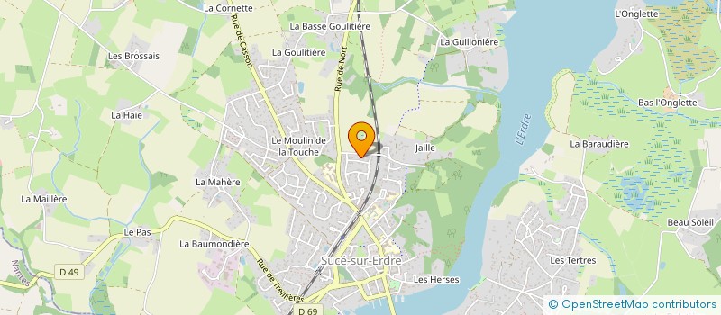 localisation de l'entreprise CYCLOTOURISTES ET MARCHEURS SUCEENS  SUCE-SUR-ERDRE