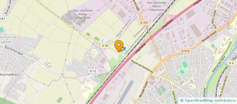 localisation de l'entreprise CYCLOTOURSTES POITEVINS  POITIERS