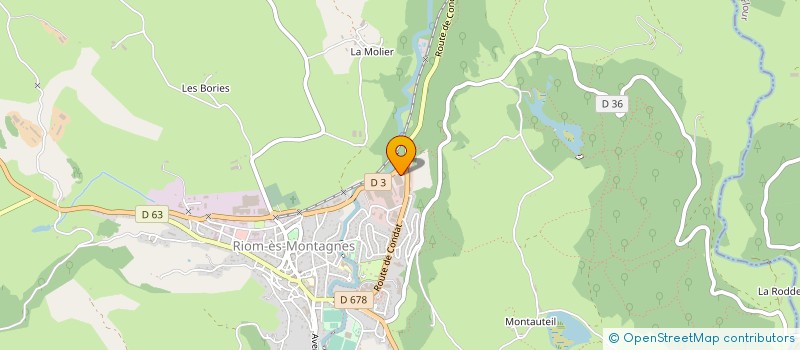 localisation de l'entreprise CYDEL à RIOM-ES-MONTAGNES