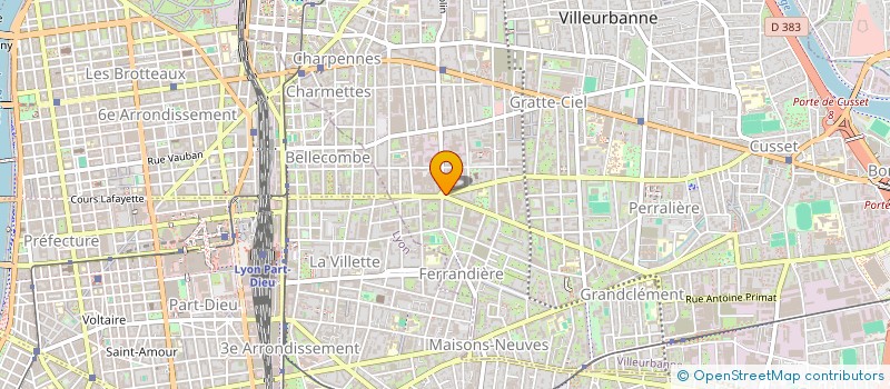 localisation de l'entreprise CYDREL  VILLEURBANNE