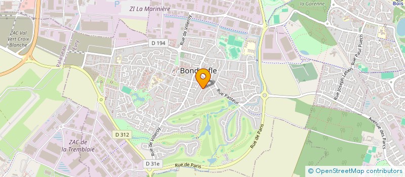 localisation de l'entreprise CYGAFLOW à BONDOUFLE