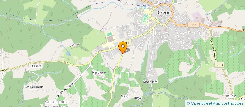 localisation de l'entreprise CYGOTINE  SAINT-GENES-DE-LOMBAUD