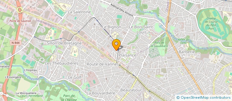 localisation de l'entreprise CYLISECY à ORVAULT