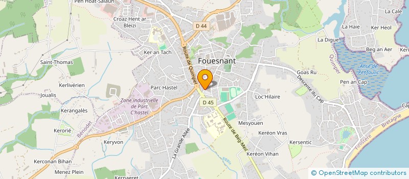 localisation de l'entreprise CYLS OPTIQUE à FOUESNANT