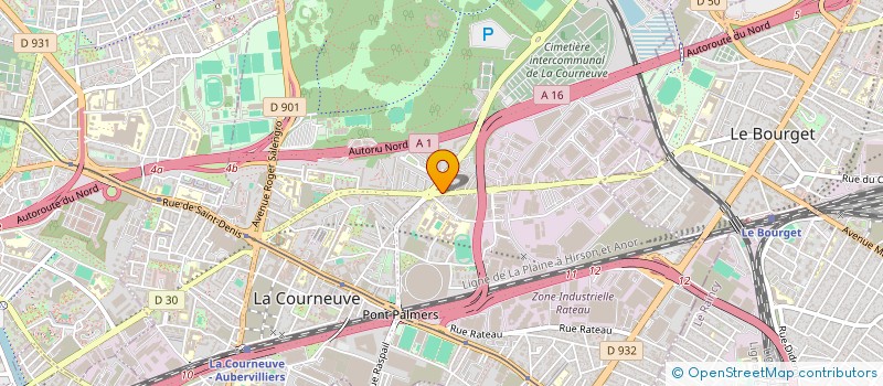 localisation de l'entreprise CYMAG HOLDING à LA COURNEUVE