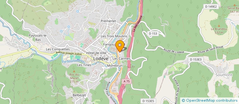 localisation de l'entreprise CYNDIE TAXI  LODEVE