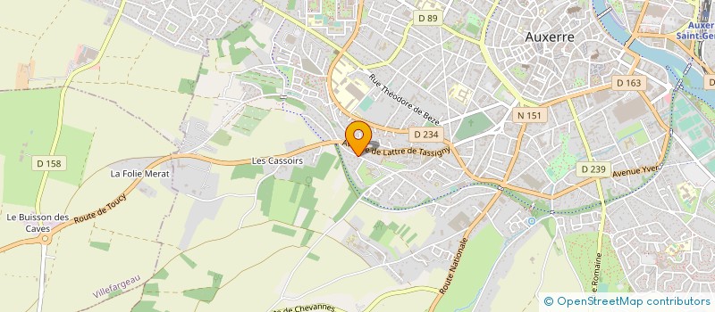 localisation de l'entreprise CYNODIA à AUXERRE