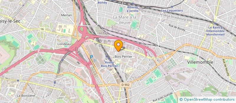 localisation de l'entreprise CYNTHAX TAXI à ROSNY-SOUS-BOIS