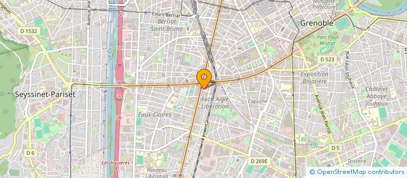 localisation de l'entreprise CYNTHIA ATELIER BEAUTE à GRENOBLE