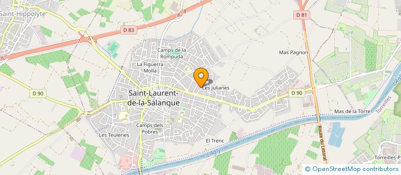 localisation de l'entreprise CYNTHIEU SARL  SAINT-LAURENT-DE-LA-SALANQUE