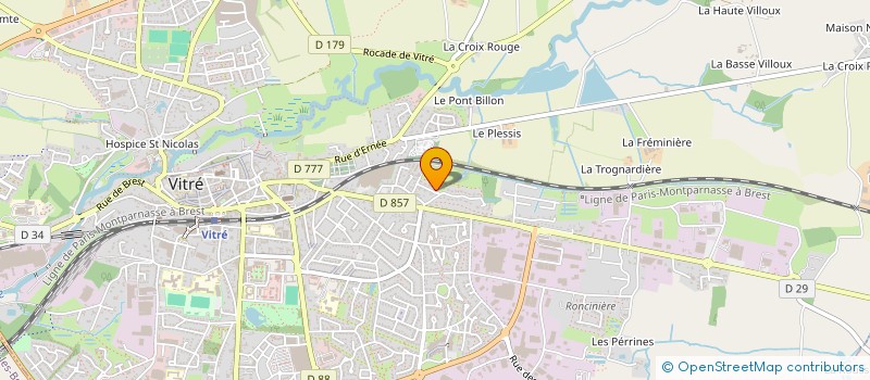 localisation de l'entreprise CYPRES SAS à VITRE