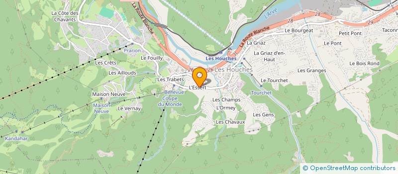 localisation de l'entreprise CYPRIEN SPORTS SARL à LES HOUCHES