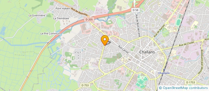 localisation de l'entreprise CYPRIM à CHALLANS