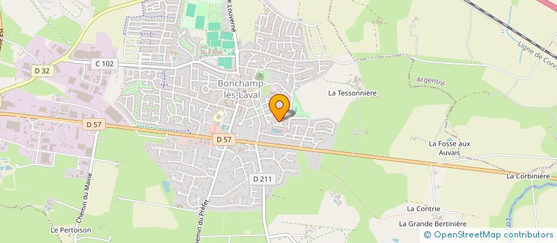 localisation de l'entreprise CYR GAMBETTA  BONCHAMP LES LAVAL