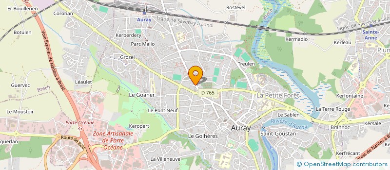 localisation de l'entreprise CYREX à AURAY