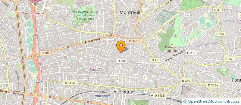 localisation de l'entreprise CYRIAQUE ARTIERES ARCHITECTE à MONTREUIL