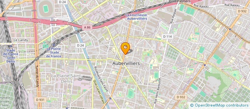 localisation de l'entreprise CYRIEL à AUBERVILLIERS