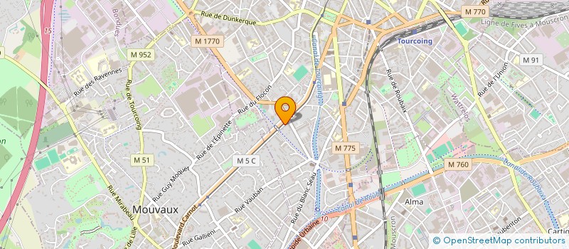 localisation de l'entreprise CYRIELLE à TOURCOING